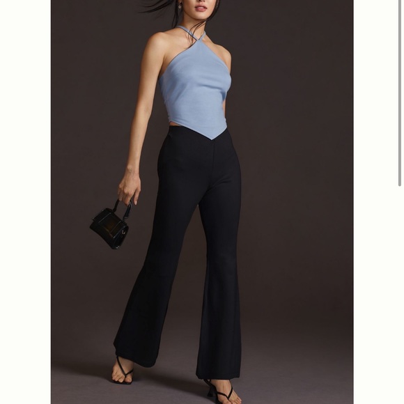 ISO - By Anthropologie Knit Pull-On Flared Trousers in SMALL TALL or SMALL only! - Picture 2 of 5